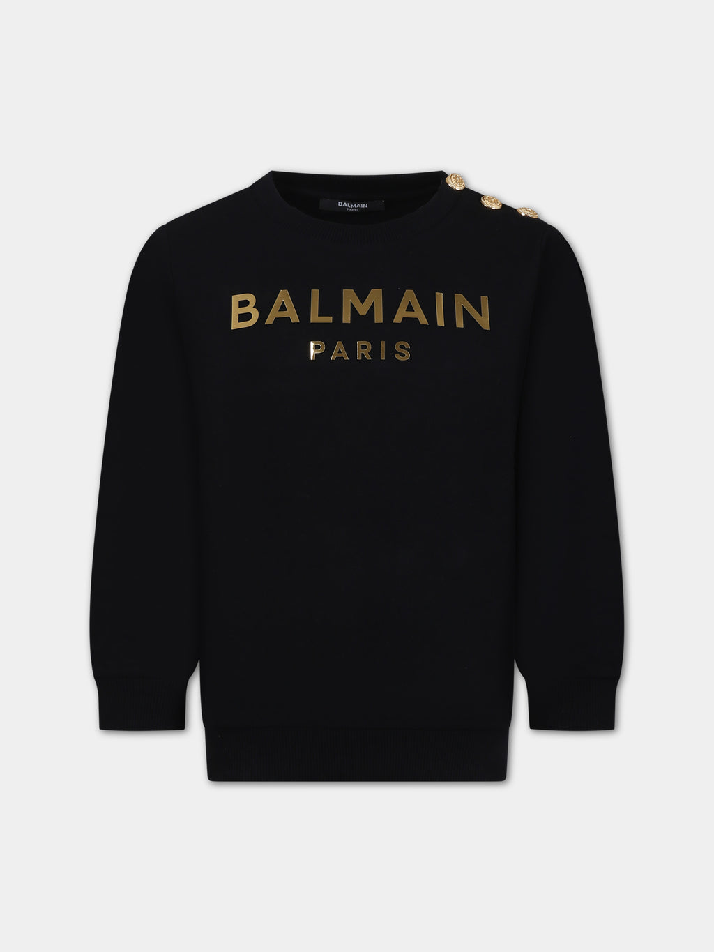 Black sweatshirt for kids with logo